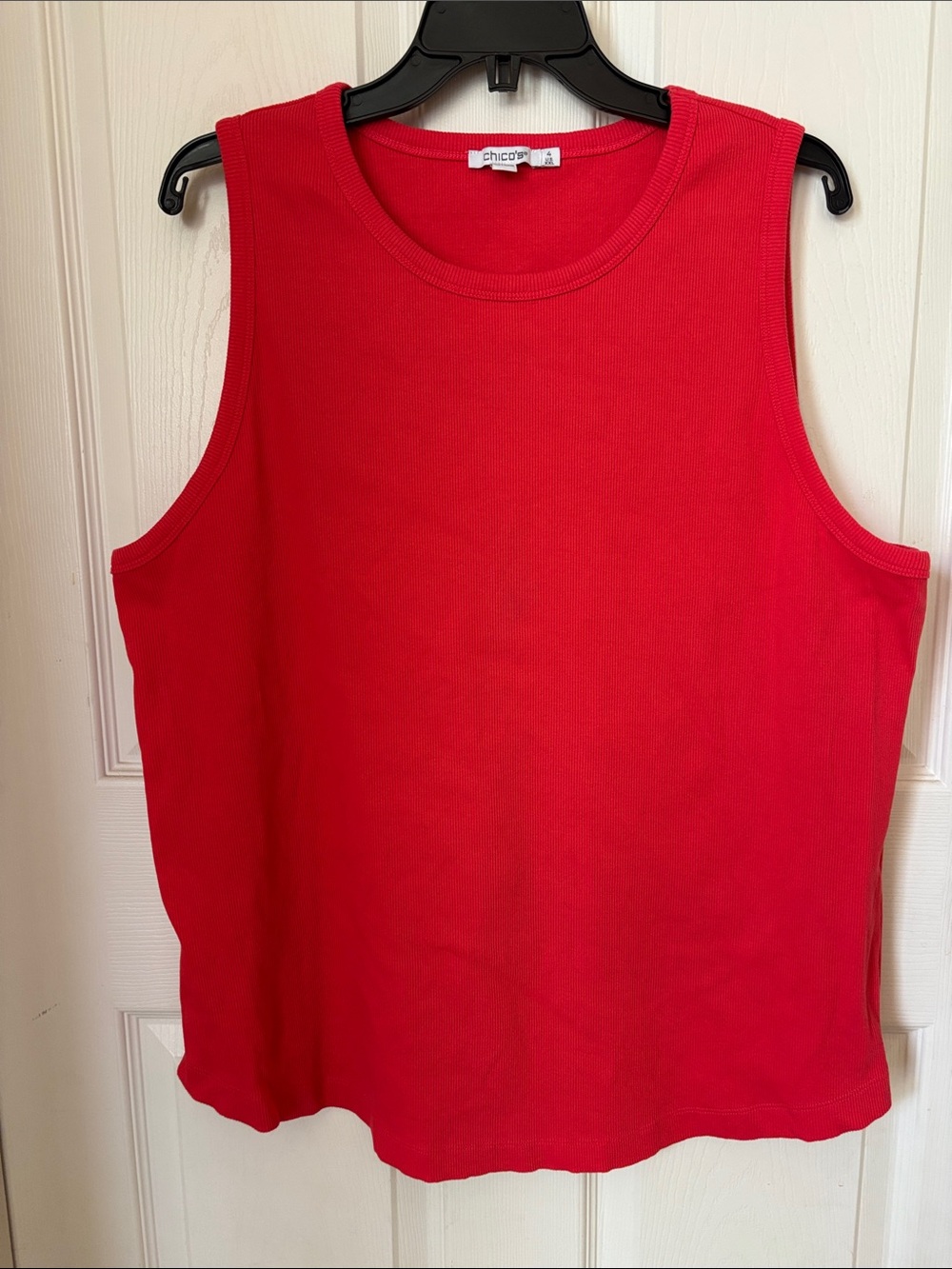 Chico's Vibrant Red Ribbed Tank